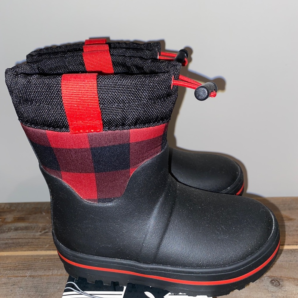 Cat & Jack Buffalo Plaid Winter Boots Sz:10 Toddler